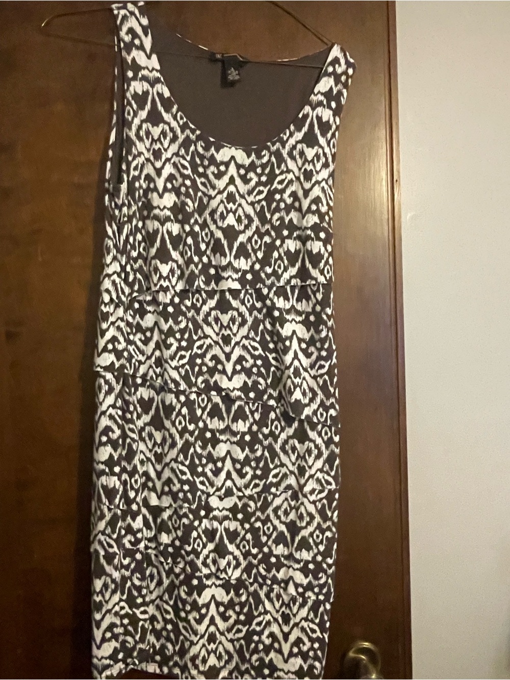 INC International Concepts Brown and whitish/cream Dress